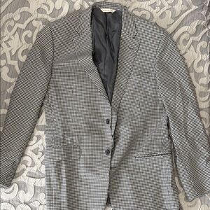 Samuelsohn Black and White Houndstooth Blazer